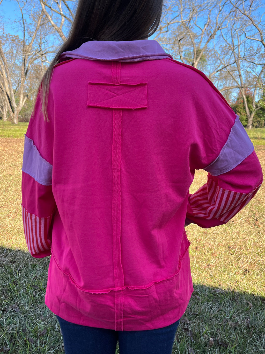 Fuchsia Long Sleeve Top