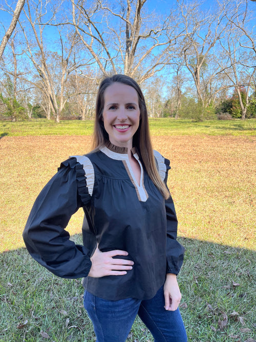 Black Long Sleeve Top