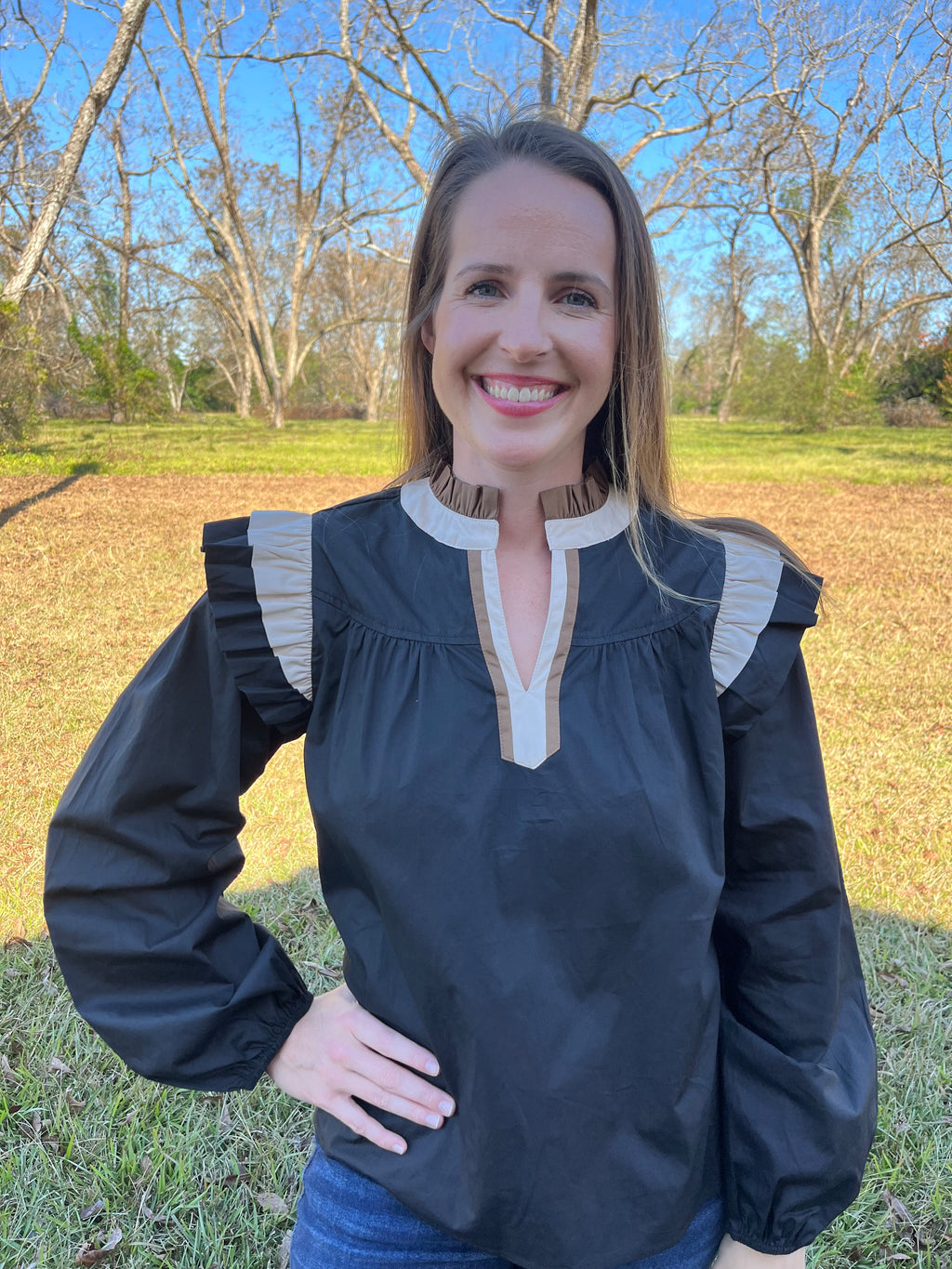 Black Long Sleeve Top