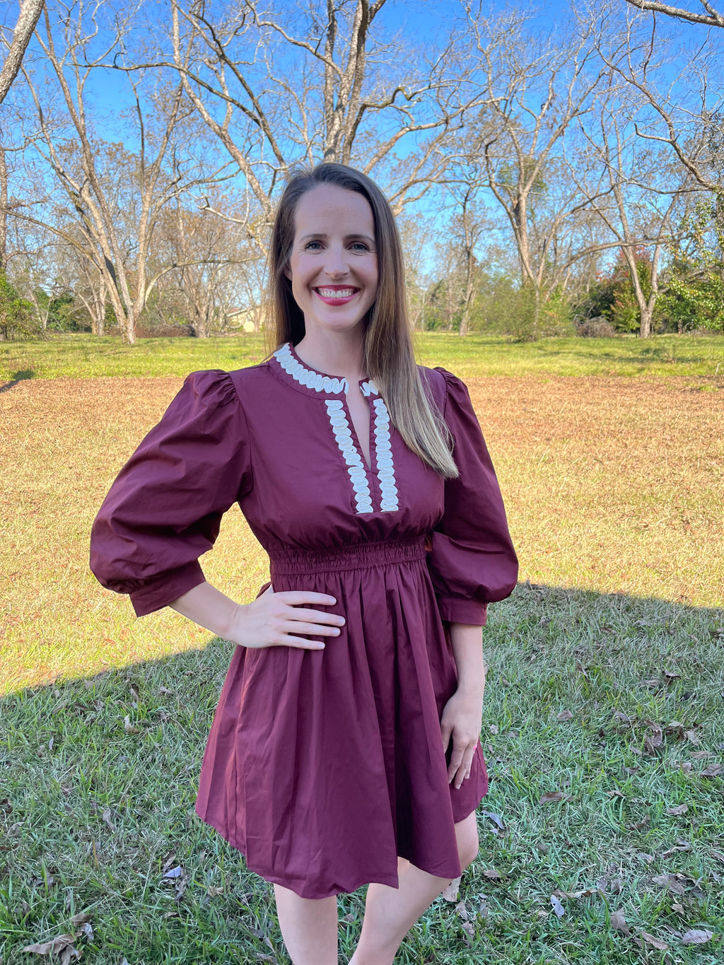 Burgundy Dress