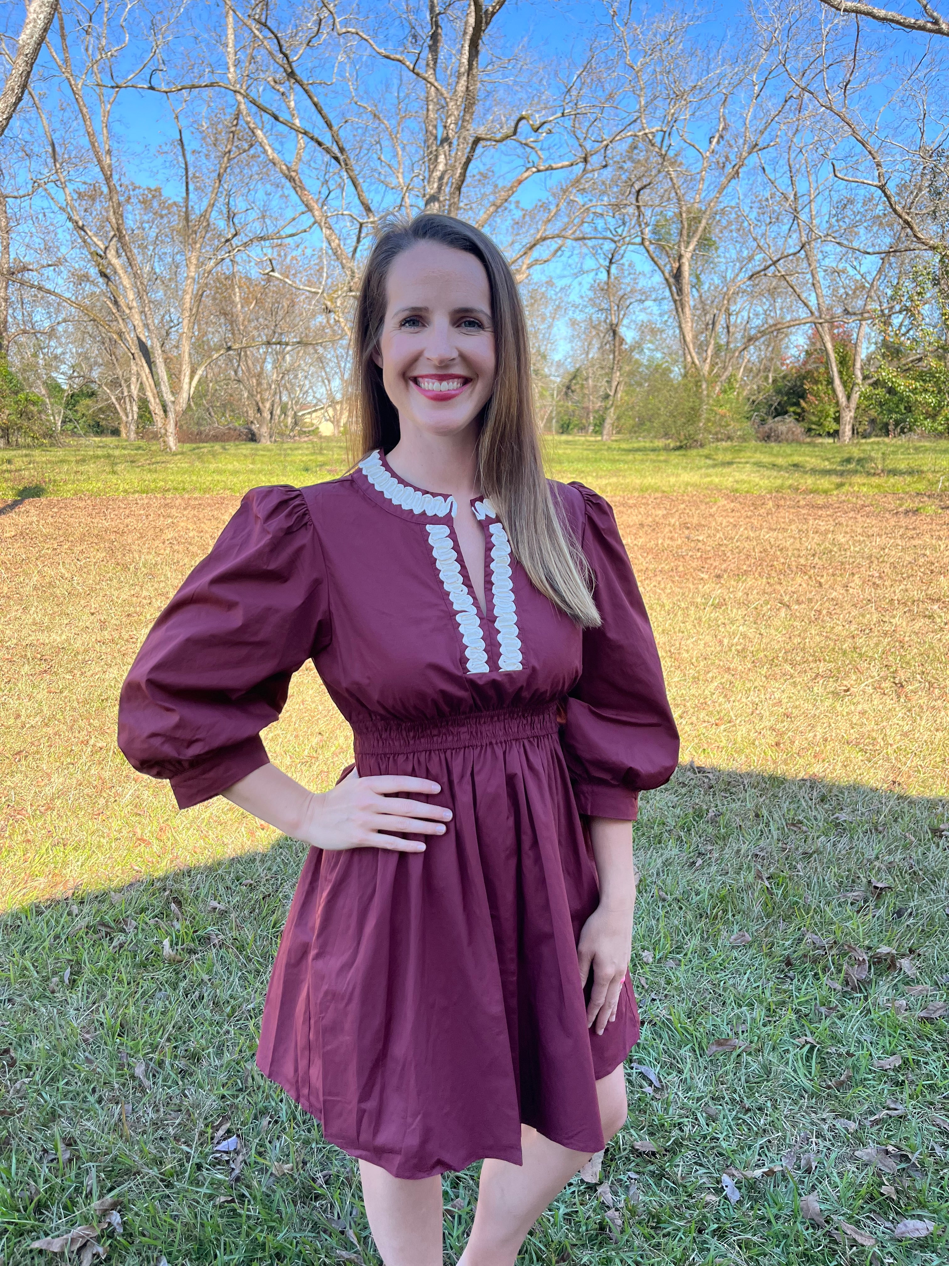 Burgundy Dress