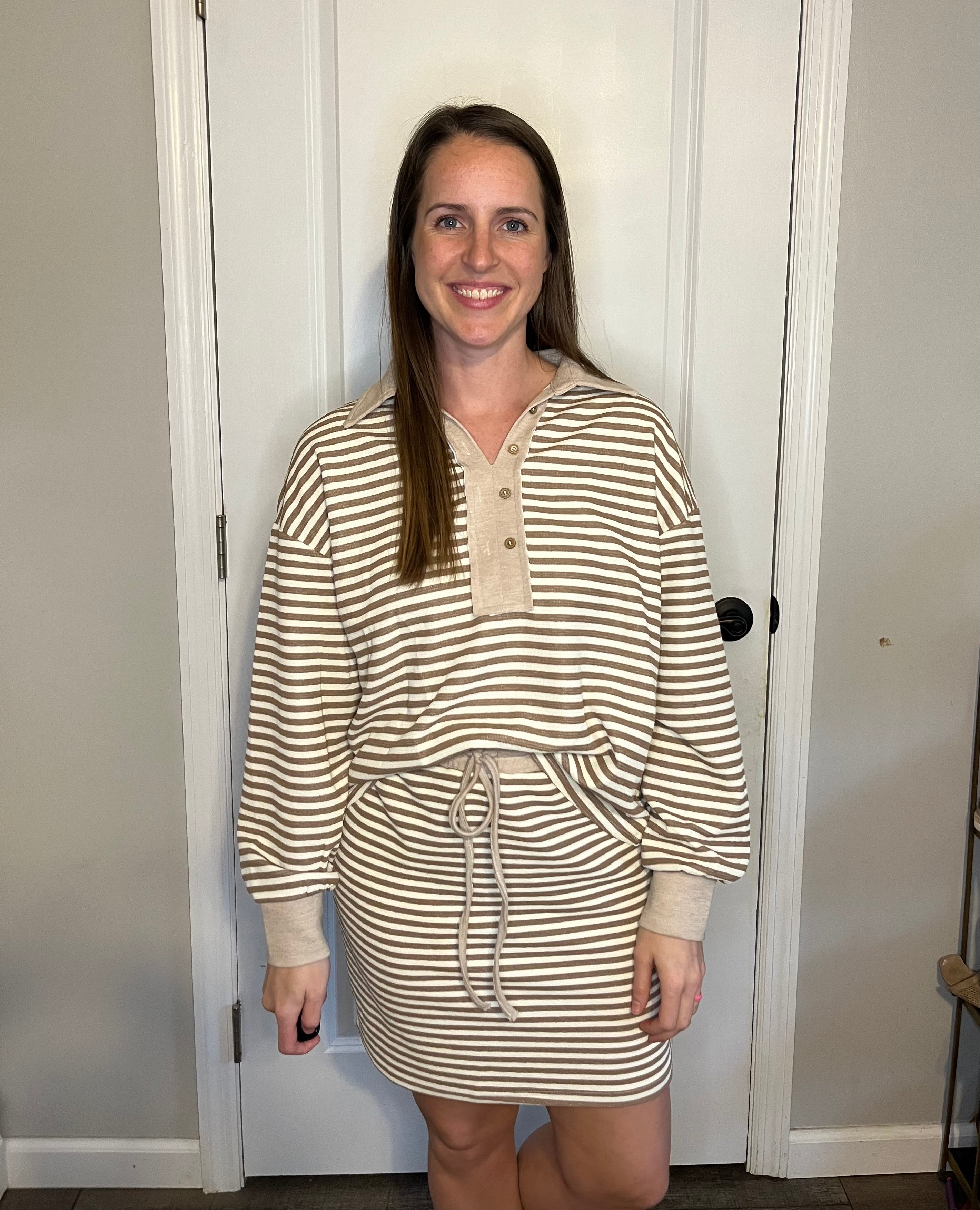 Striped Skirt and Top Set