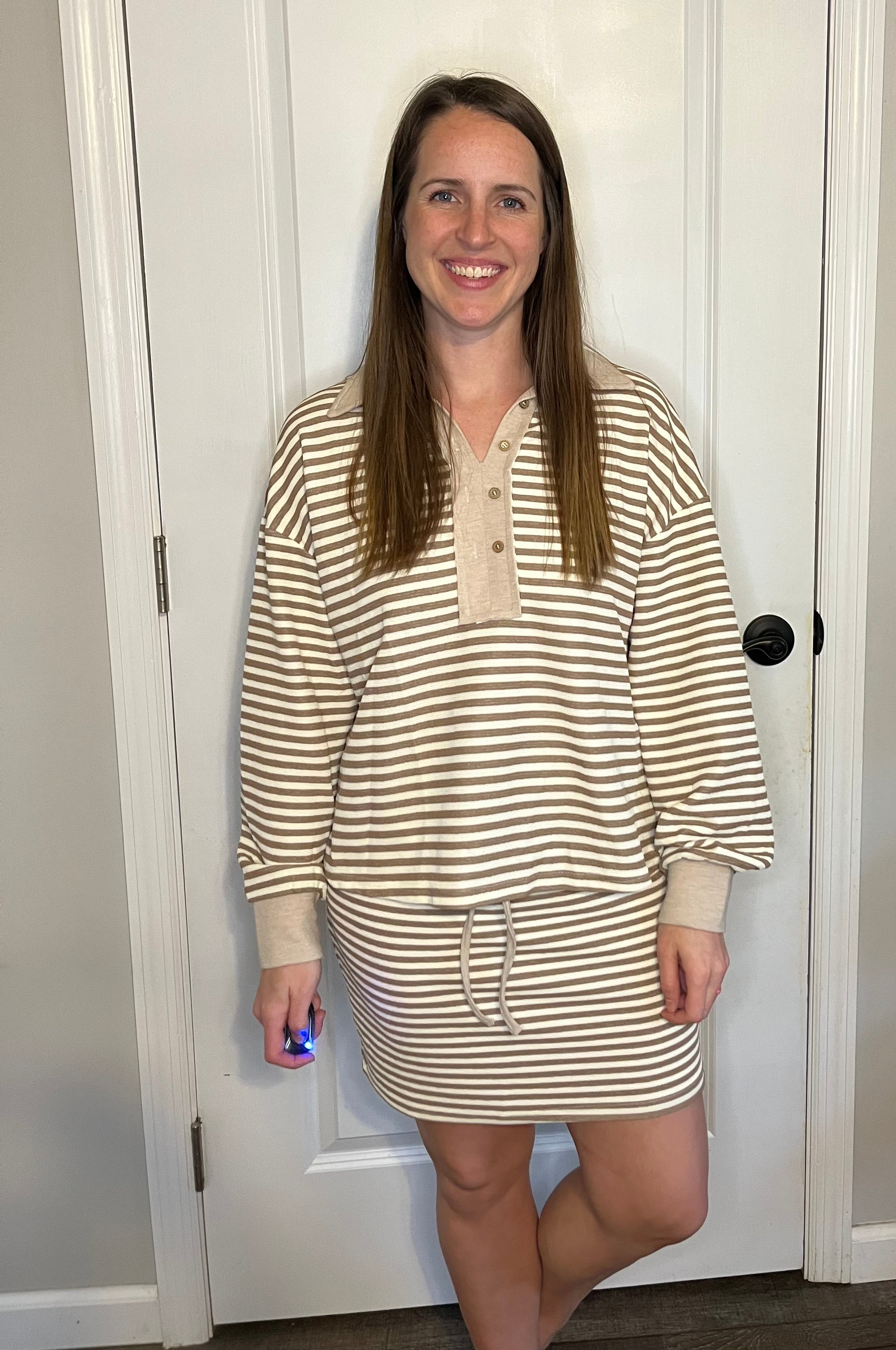 Striped Skirt and Top Set