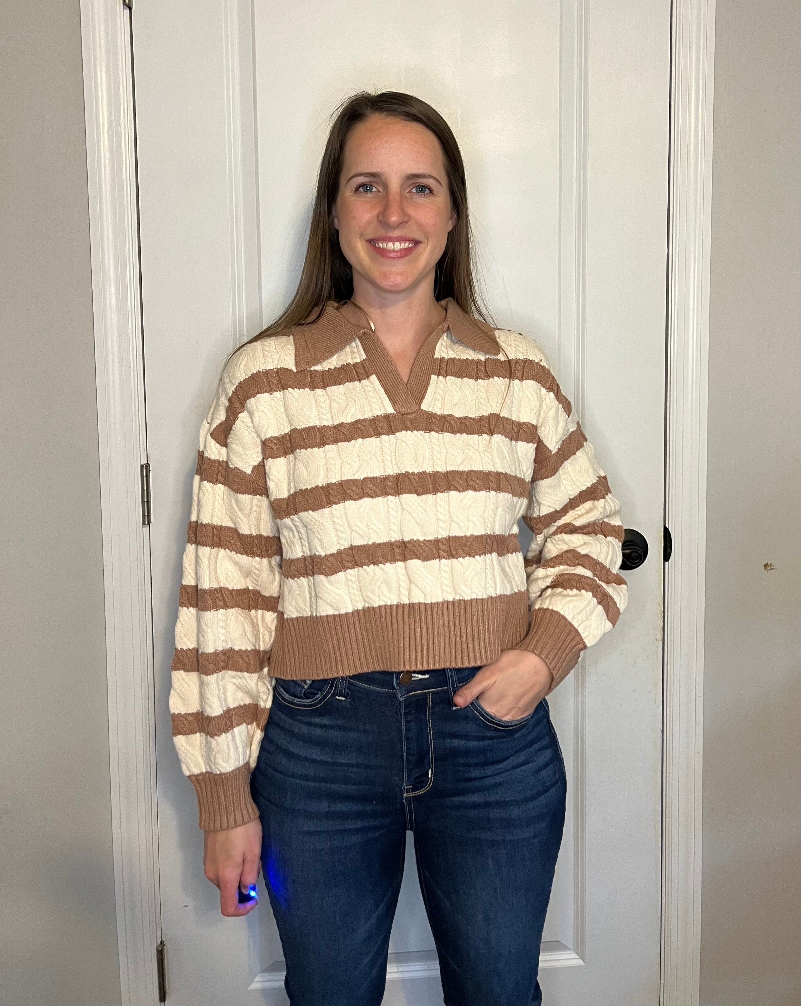 Cropped Stripped Sweater