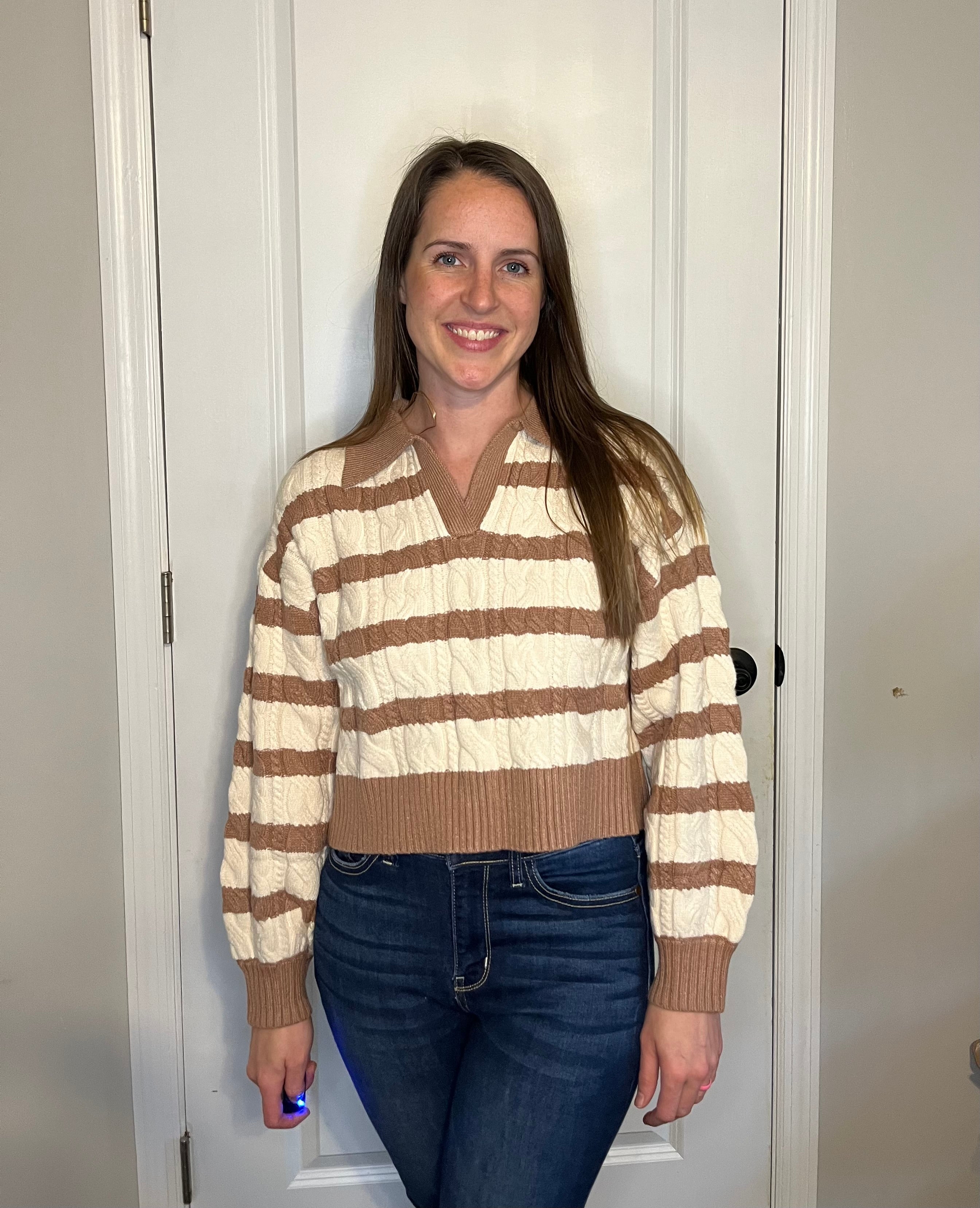 Cropped Stripped Sweater