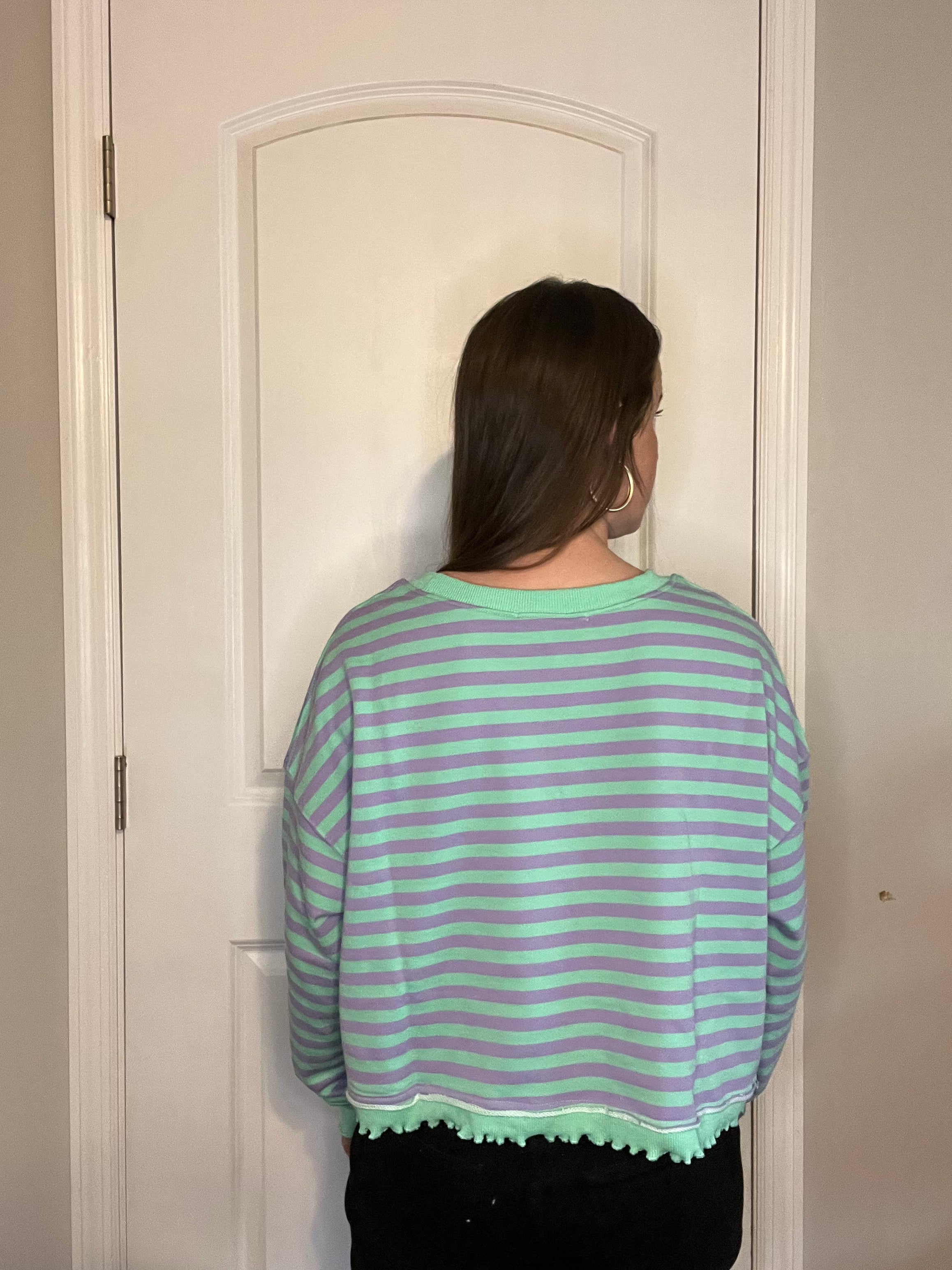 Cropped Stripped Sweater