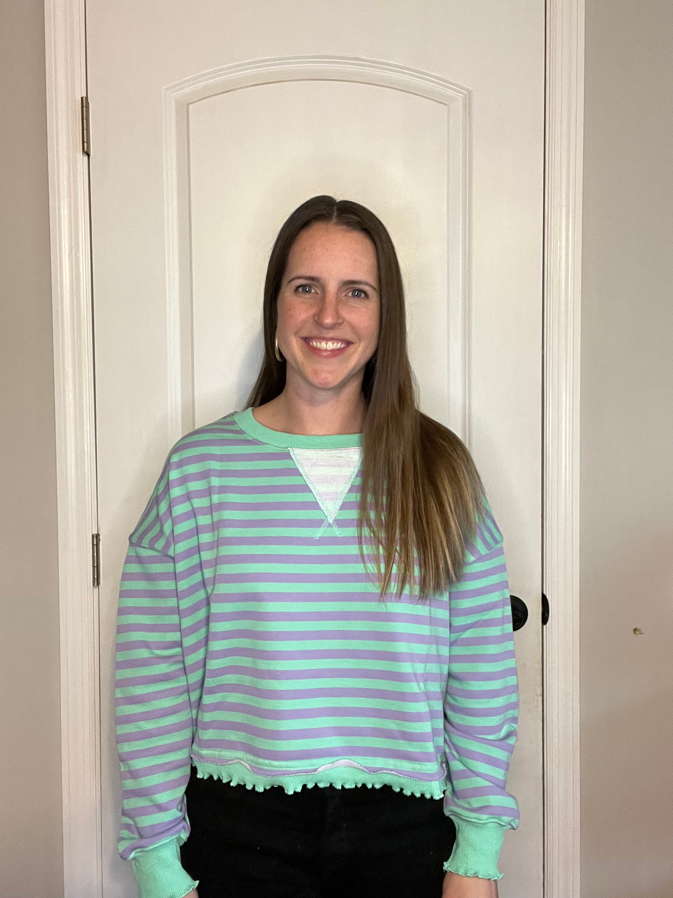 Cropped Stripped Sweater