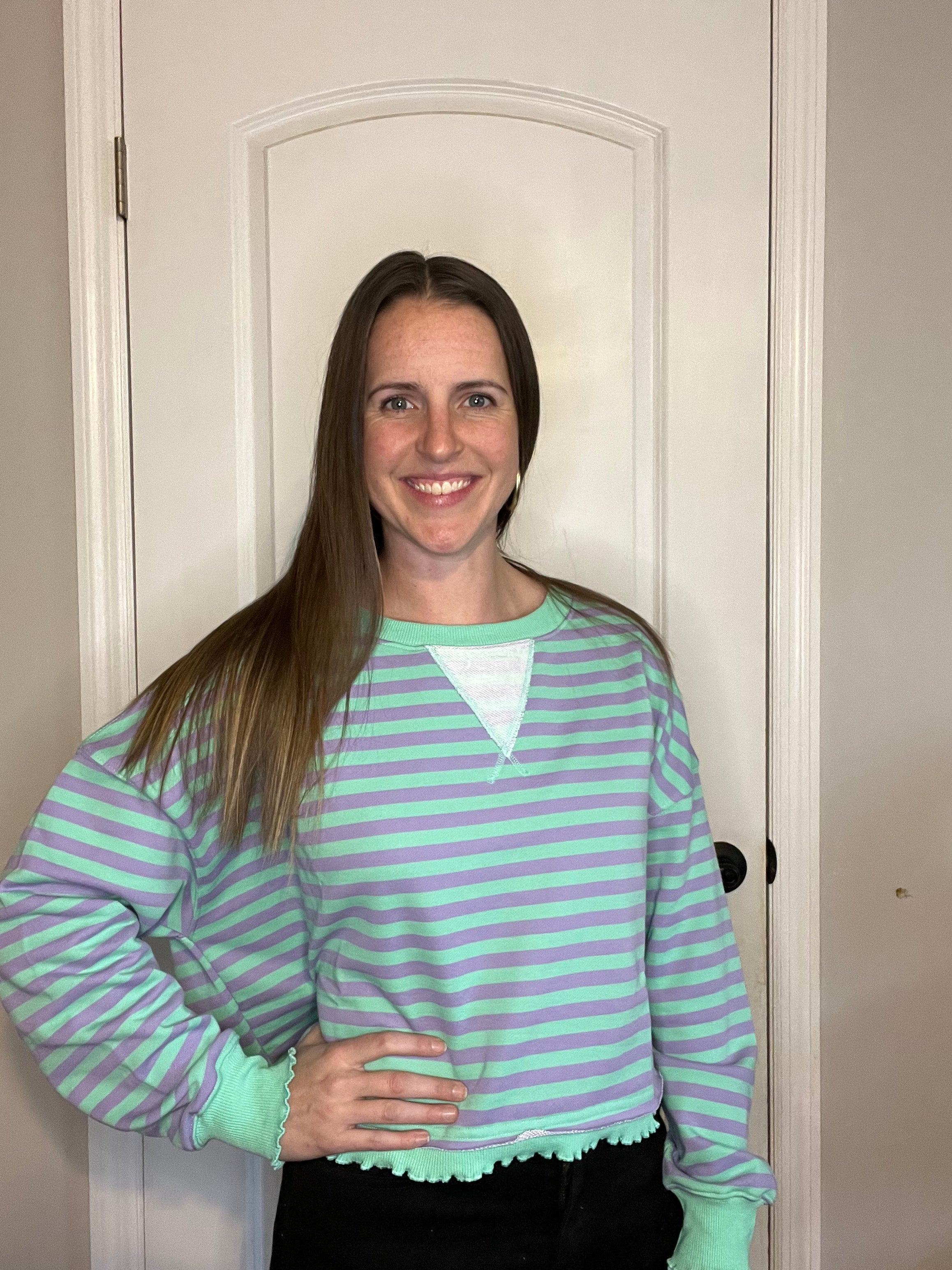 Cropped Stripped Sweater