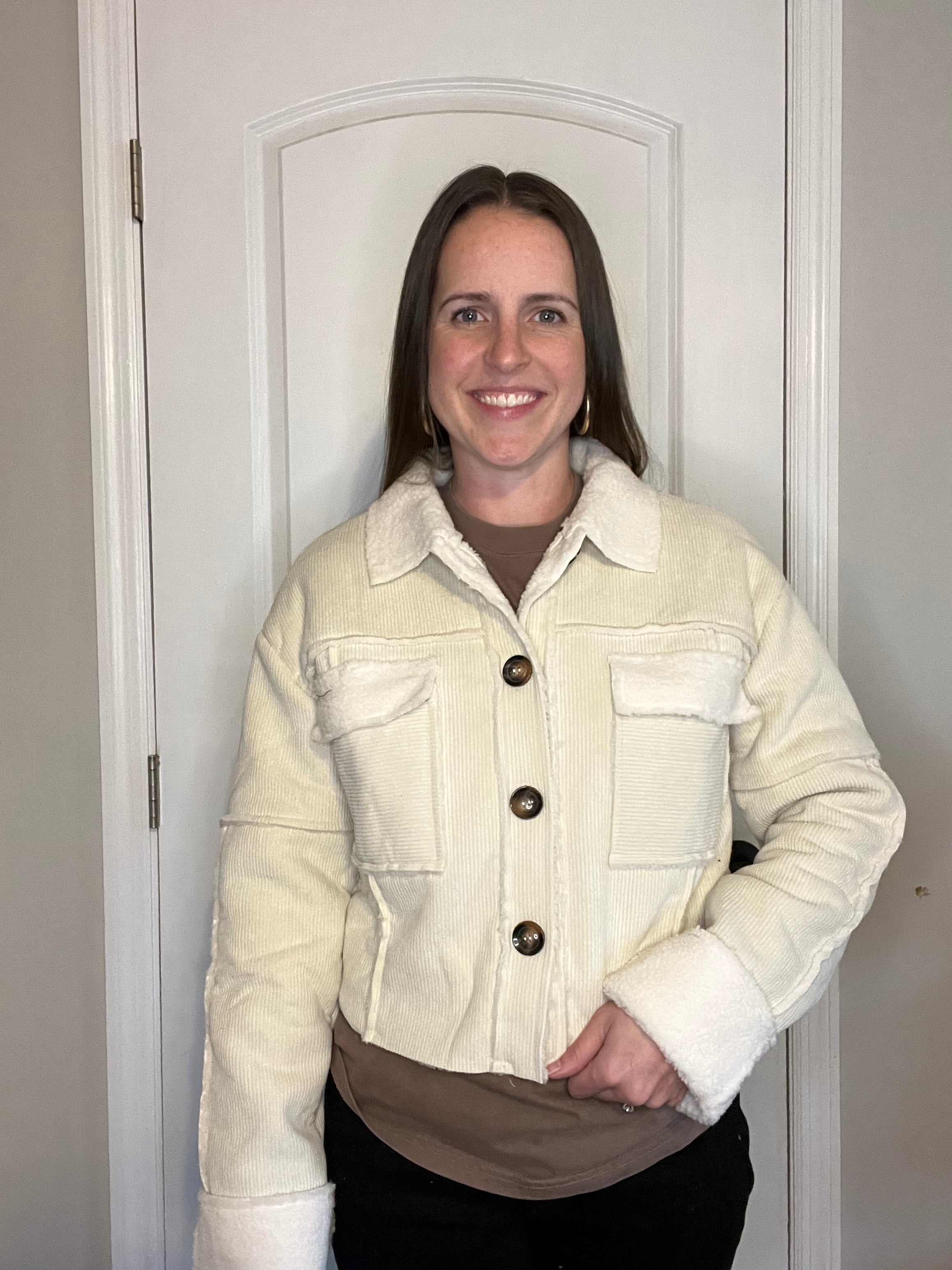 Cropped Corduroy Jacket