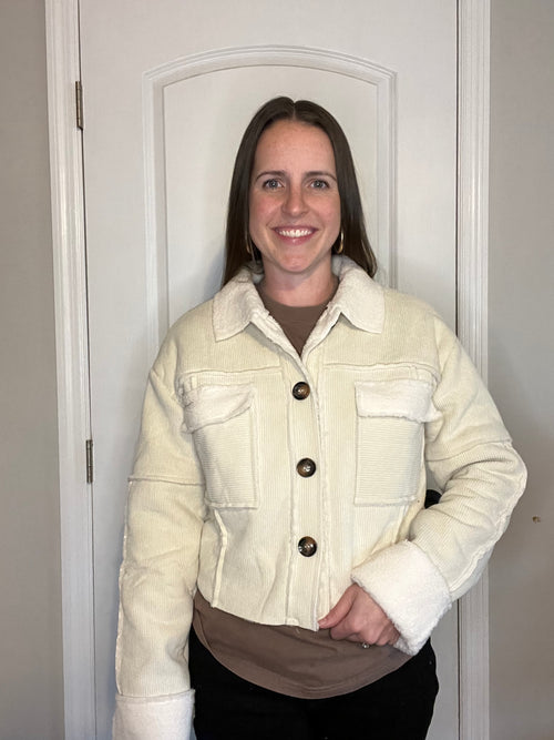 Cropped Corduroy Jacket