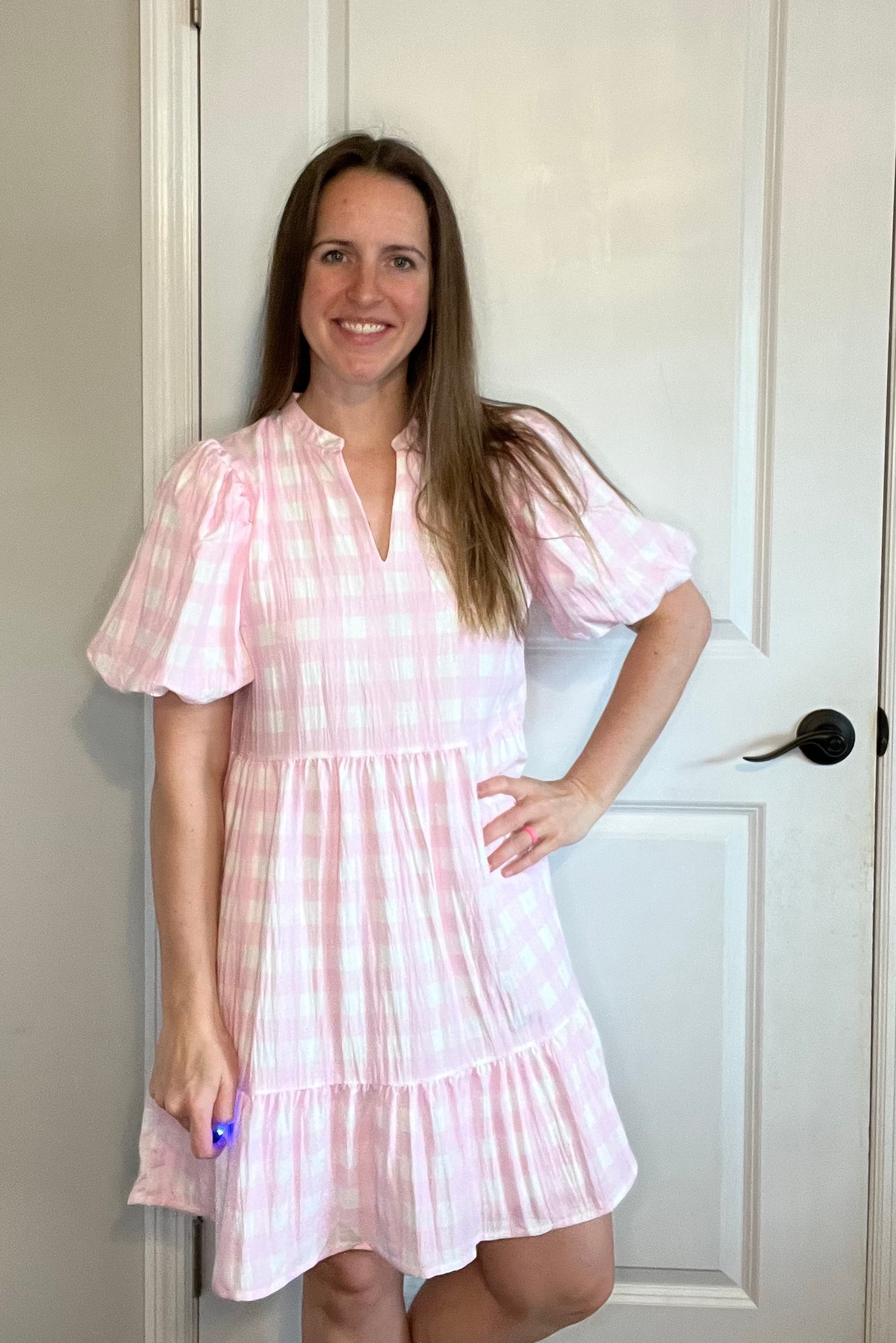 Pink Gingham Dress