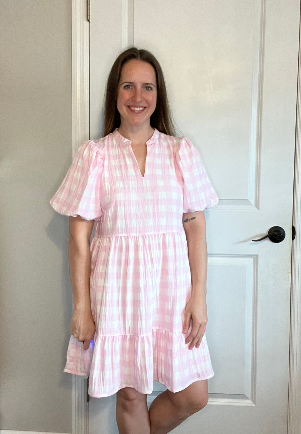 Pink Gingham Dress