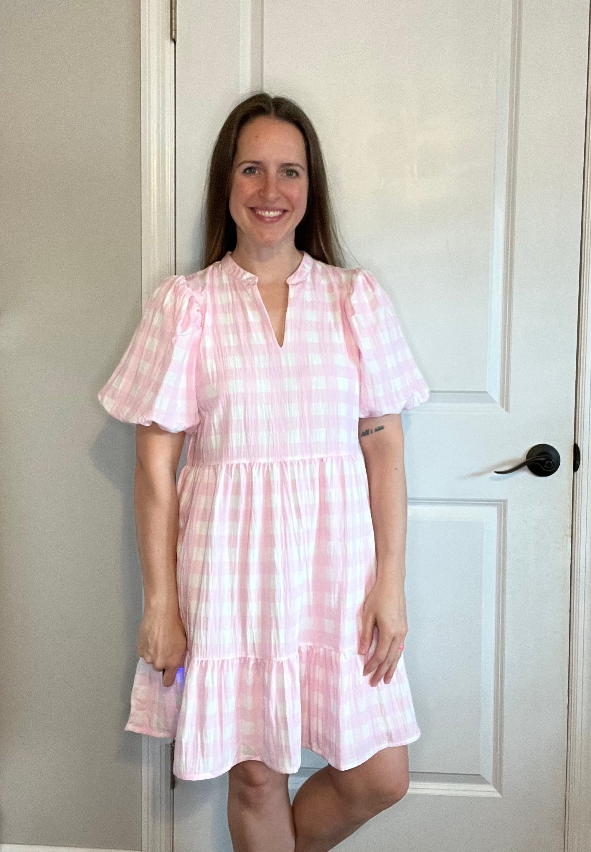Pink Gingham Dress