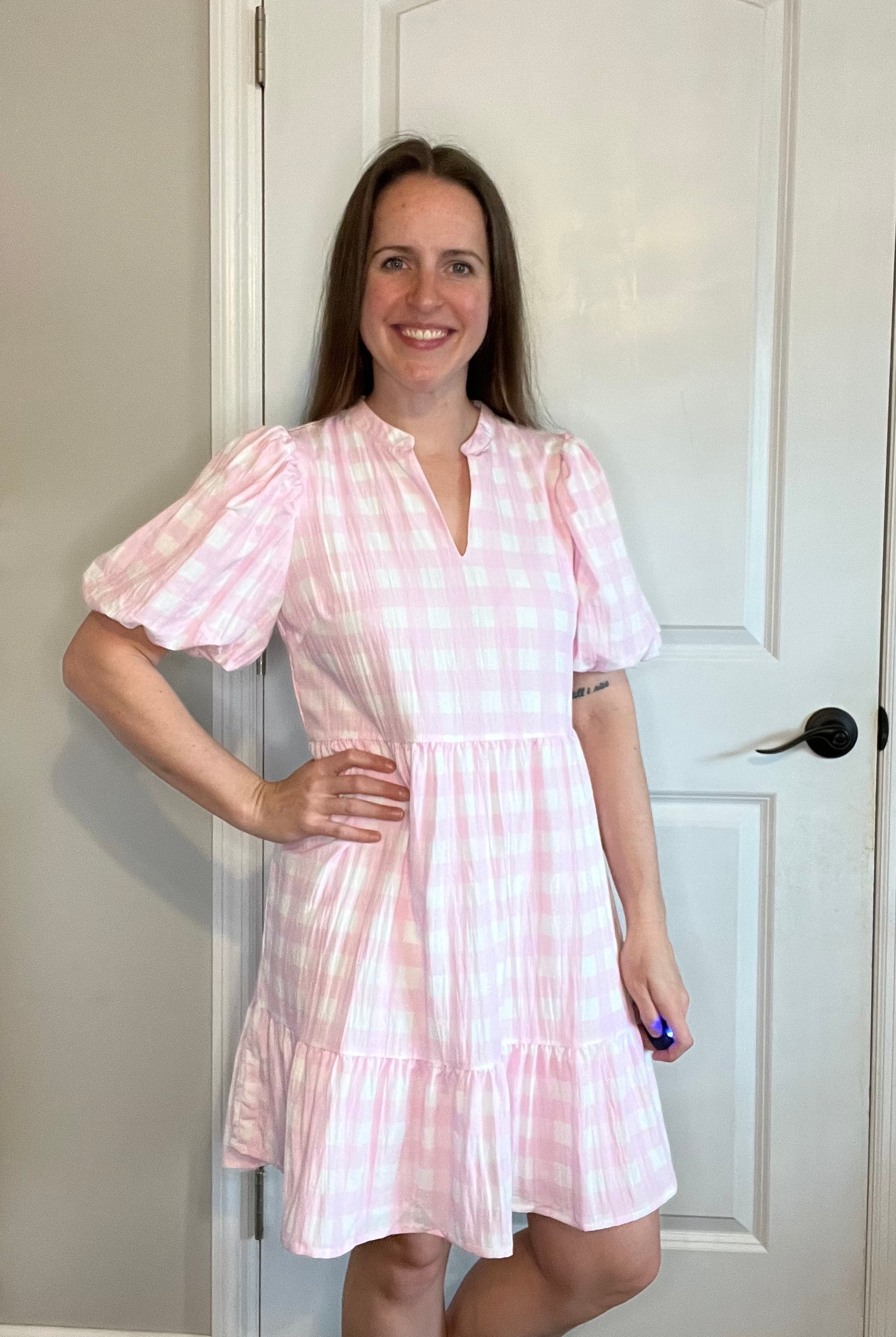 Pink Gingham Dress