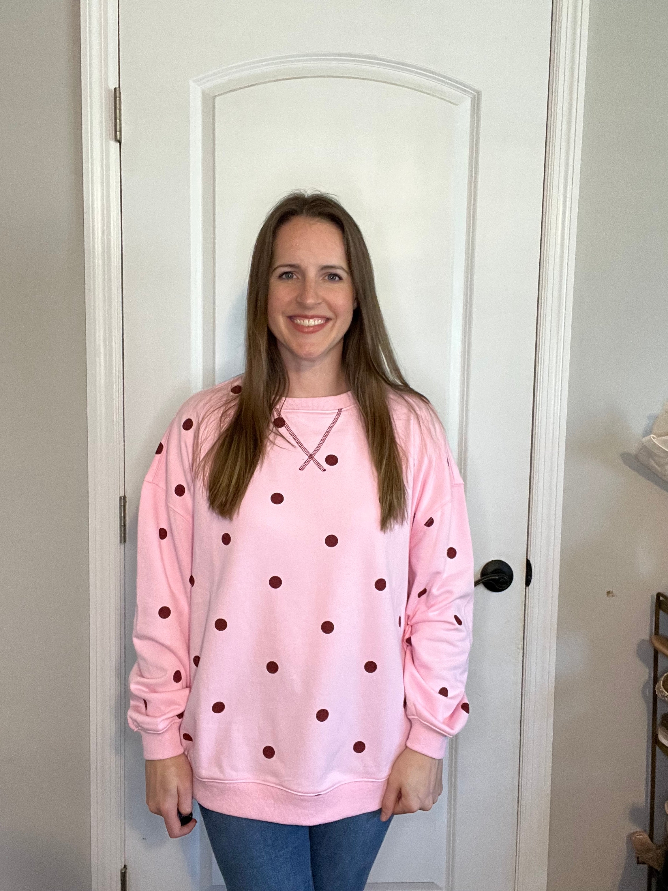 Polka Dot French Terry Top