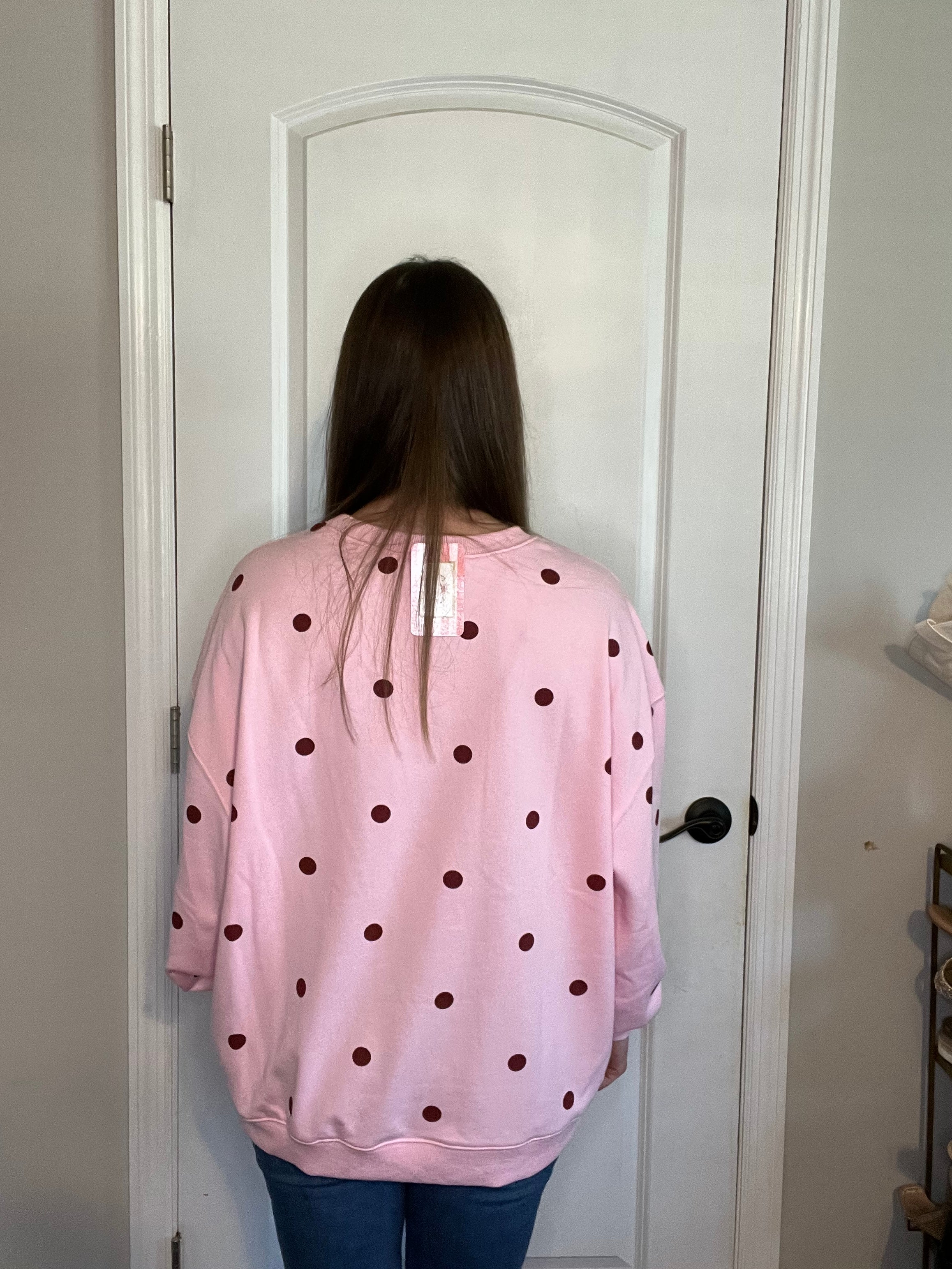 Polka Dot French Terry Top