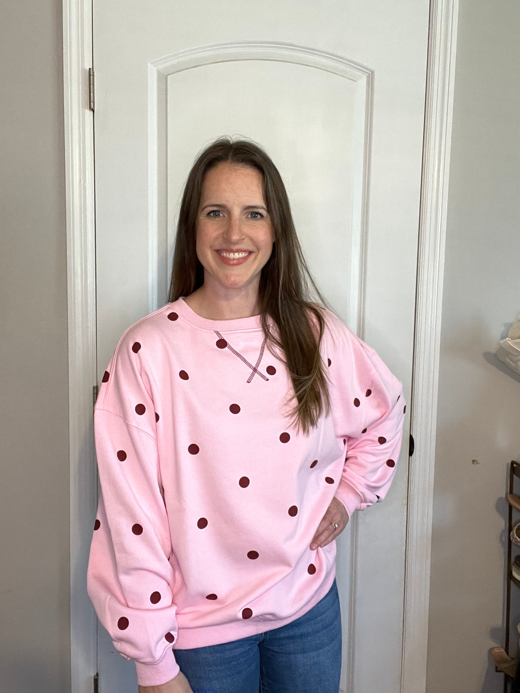 Polka Dot French Terry Top