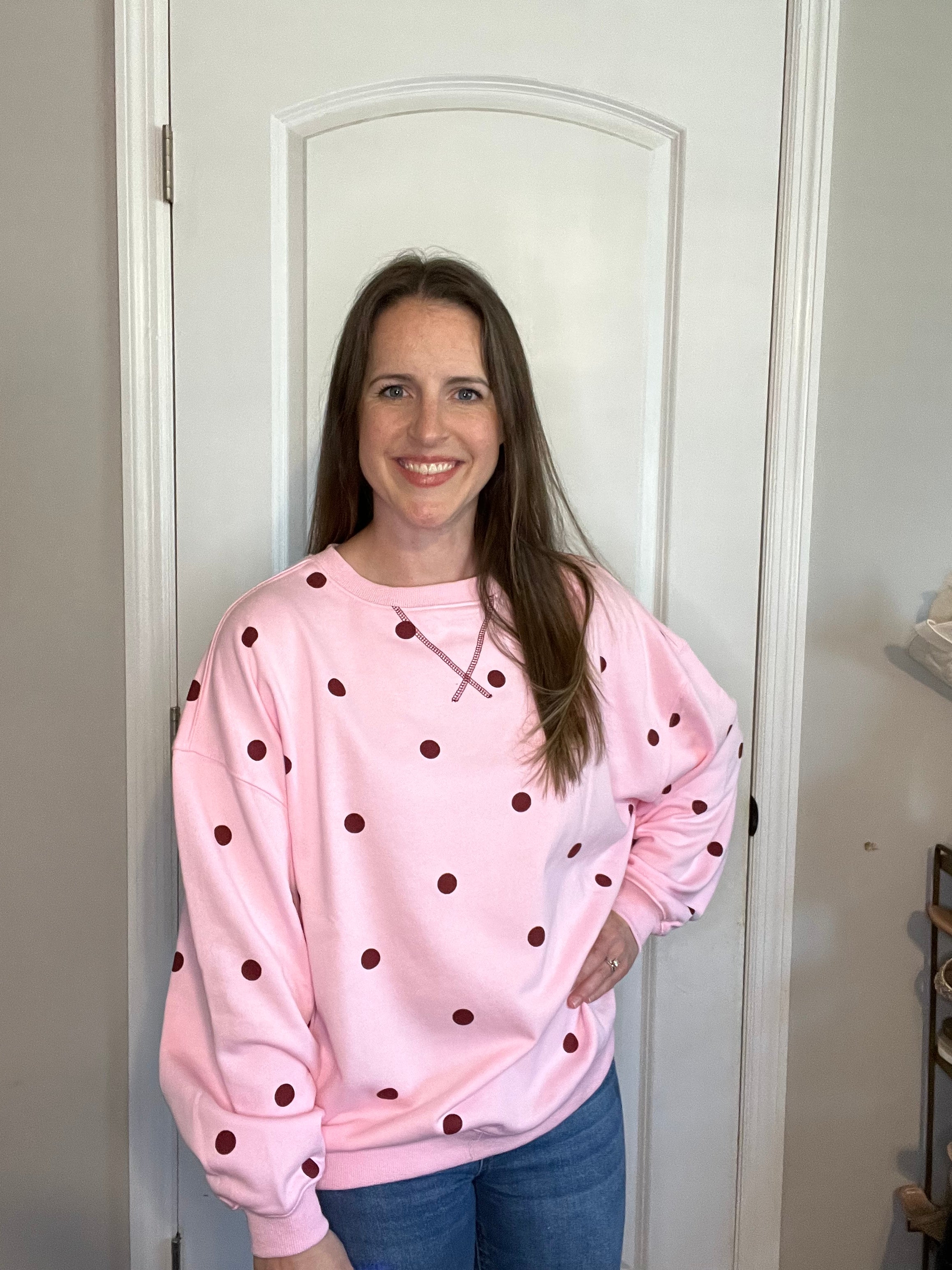 Polka Dot French Terry Top