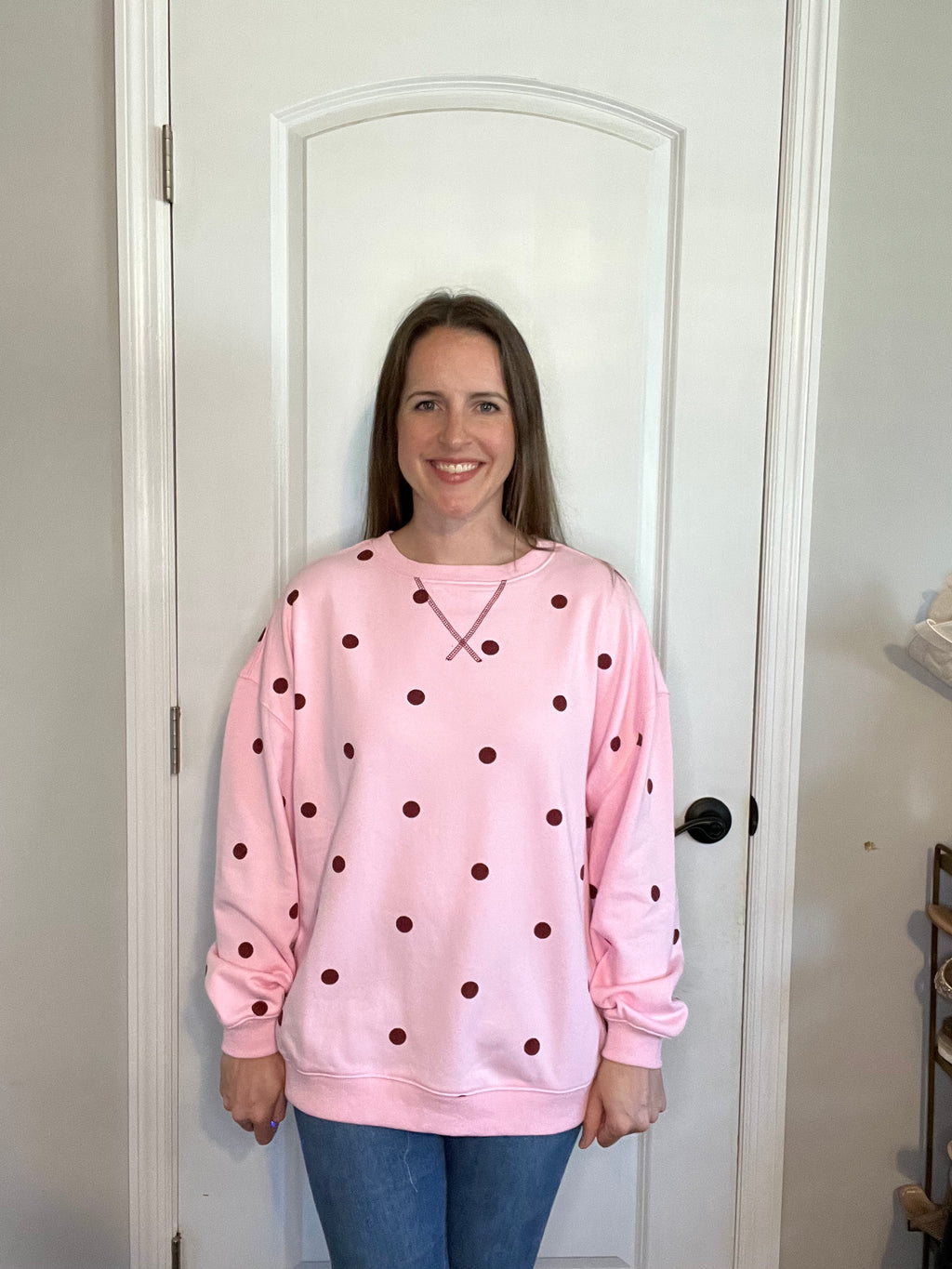 Polka Dot French Terry Top