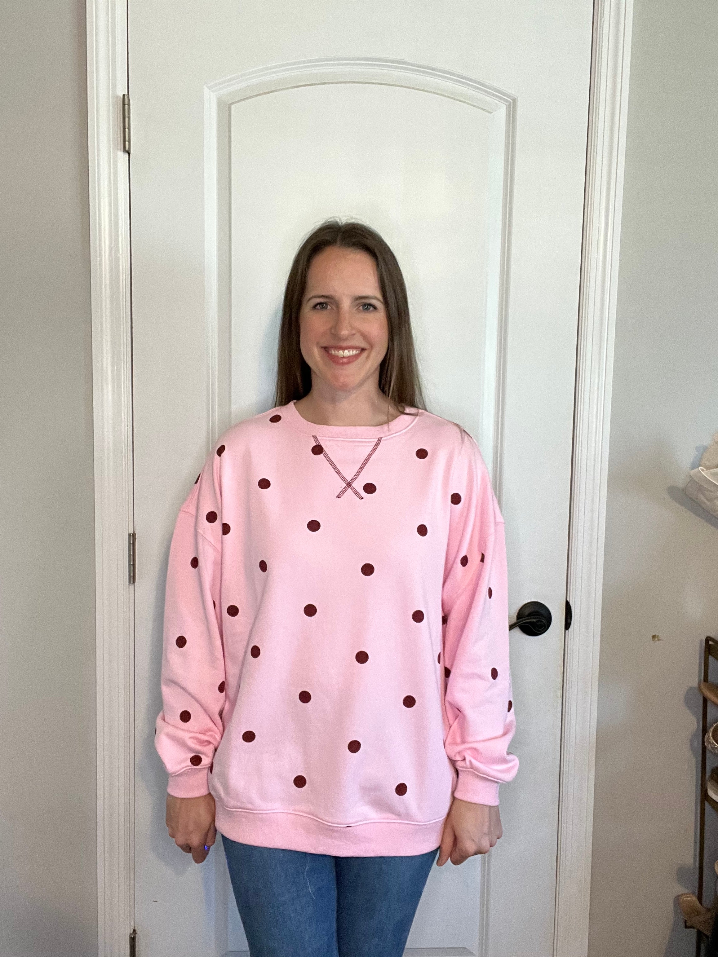 Polka Dot French Terry Top