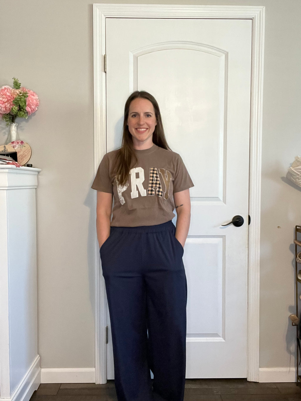 Navy Blue Wide Leg Pants