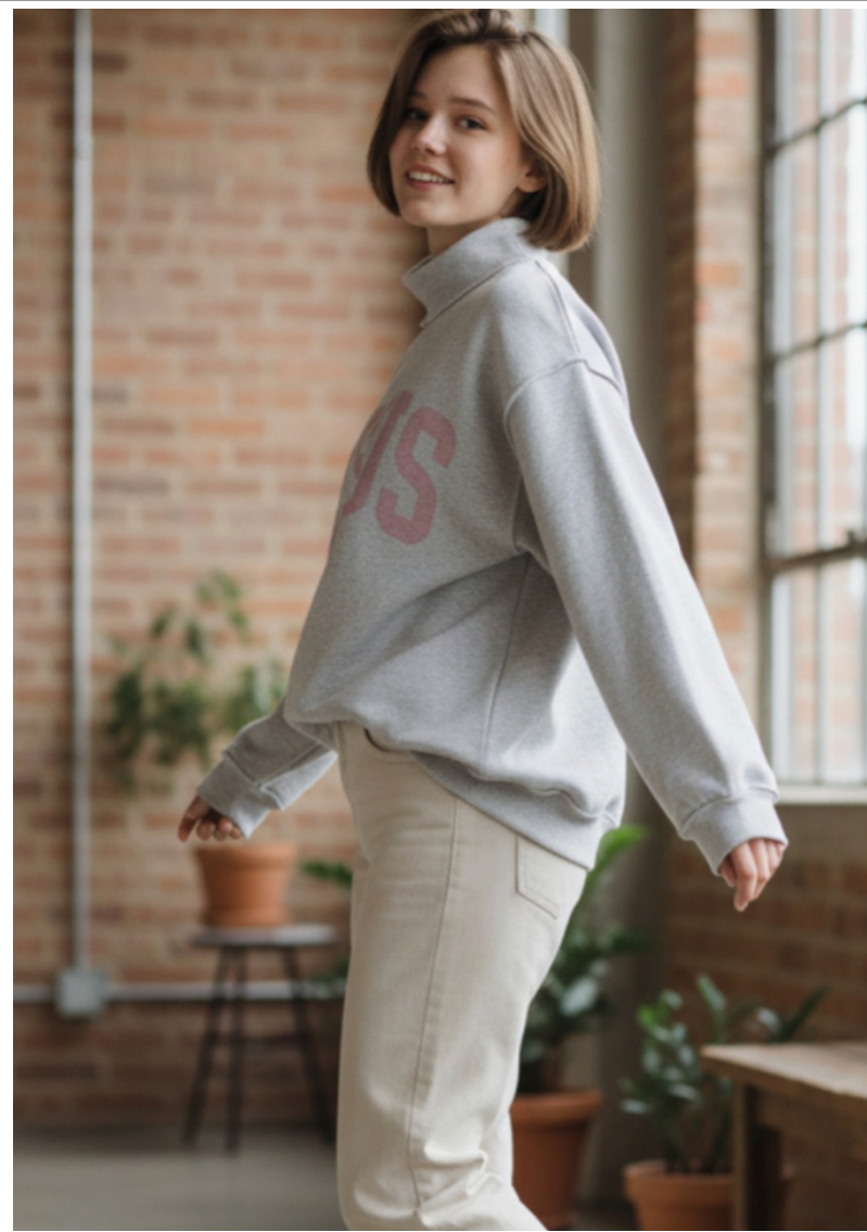 JESUS & GOD IS GOOD Reversible Mockneck Sweatshirt