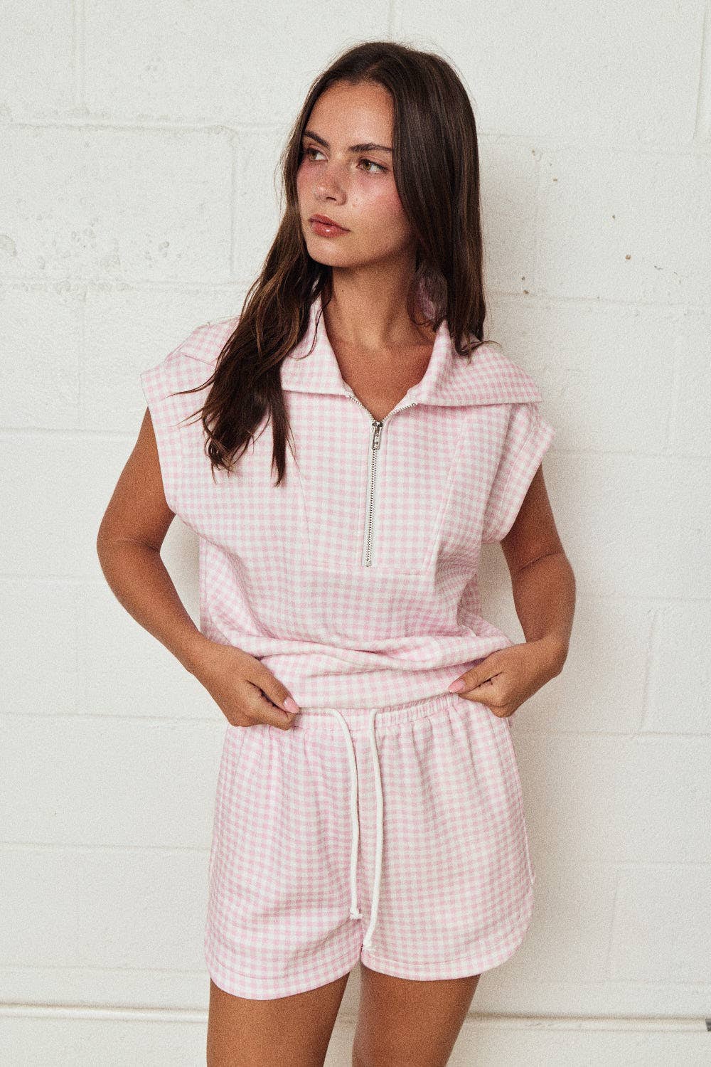 Pink Gingham Set