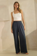 Navy Blue Wide Leg Pants