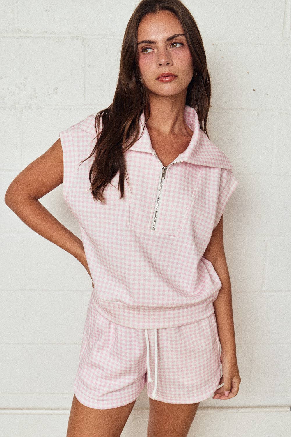 Pink Gingham Set