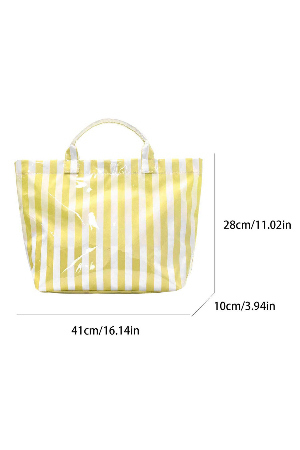Glossy Striped Large Tote Bag