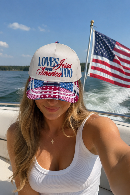 Loves Jesus And America Too Hat